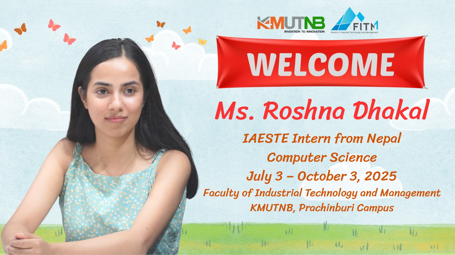 Welcome to FITM, Roshna!